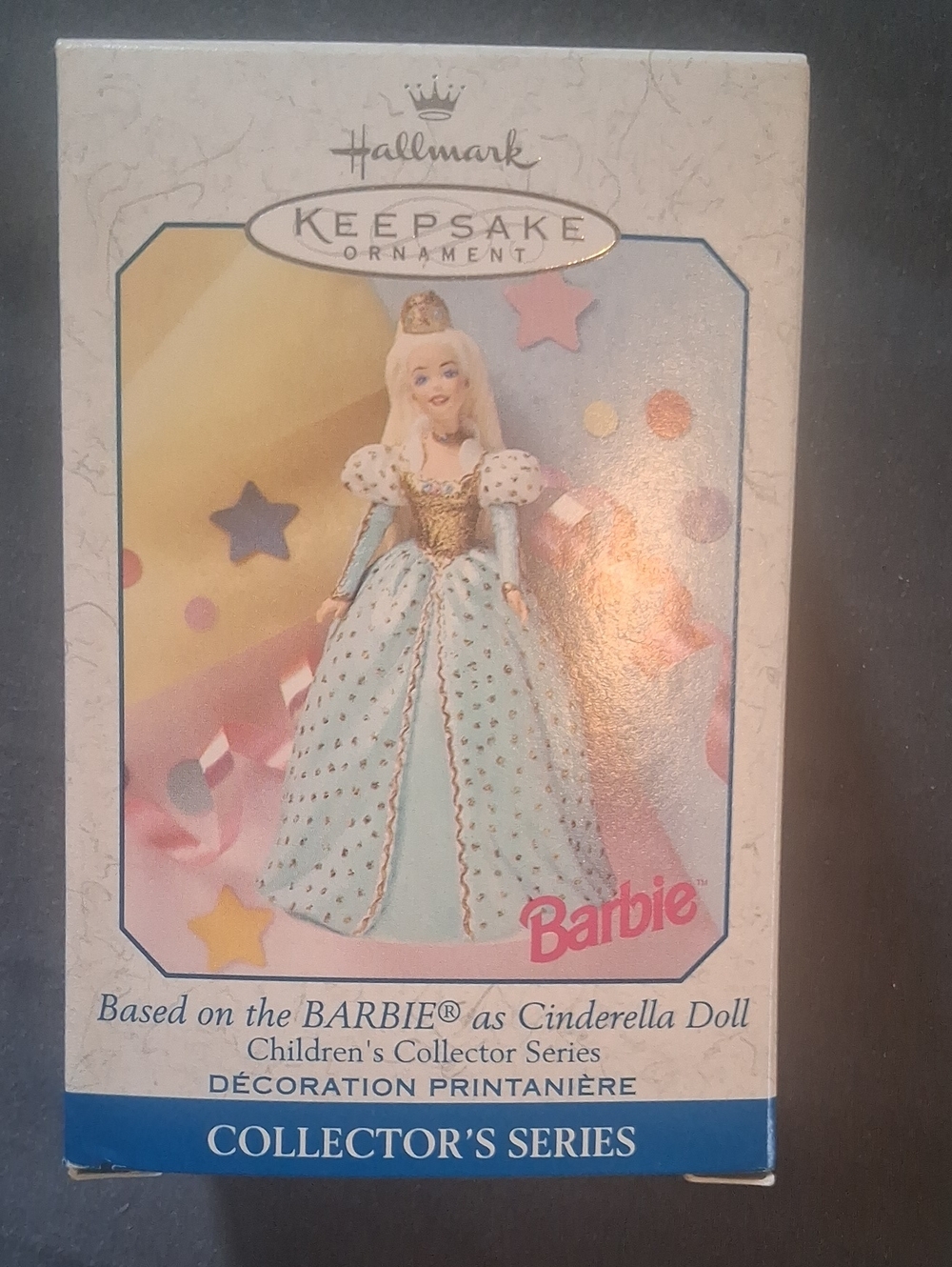 Hallmark Barbie Cinderella Keepsake Ornament in Light Blue and Gold